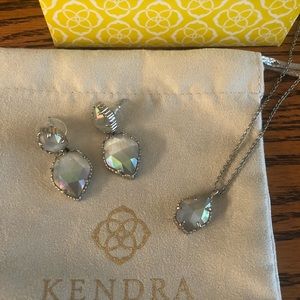 Kendra Scott Iridescent Earrings and Necklace Set